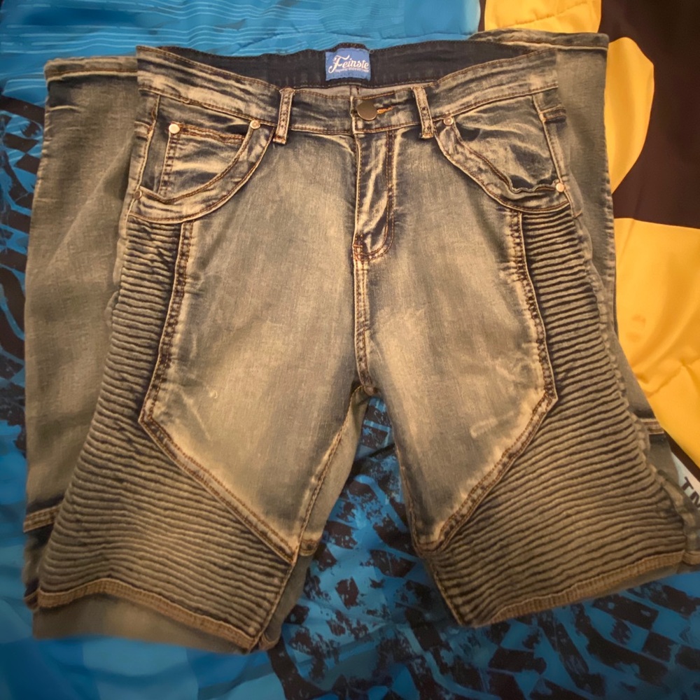 Men Skinny Biker Jeans